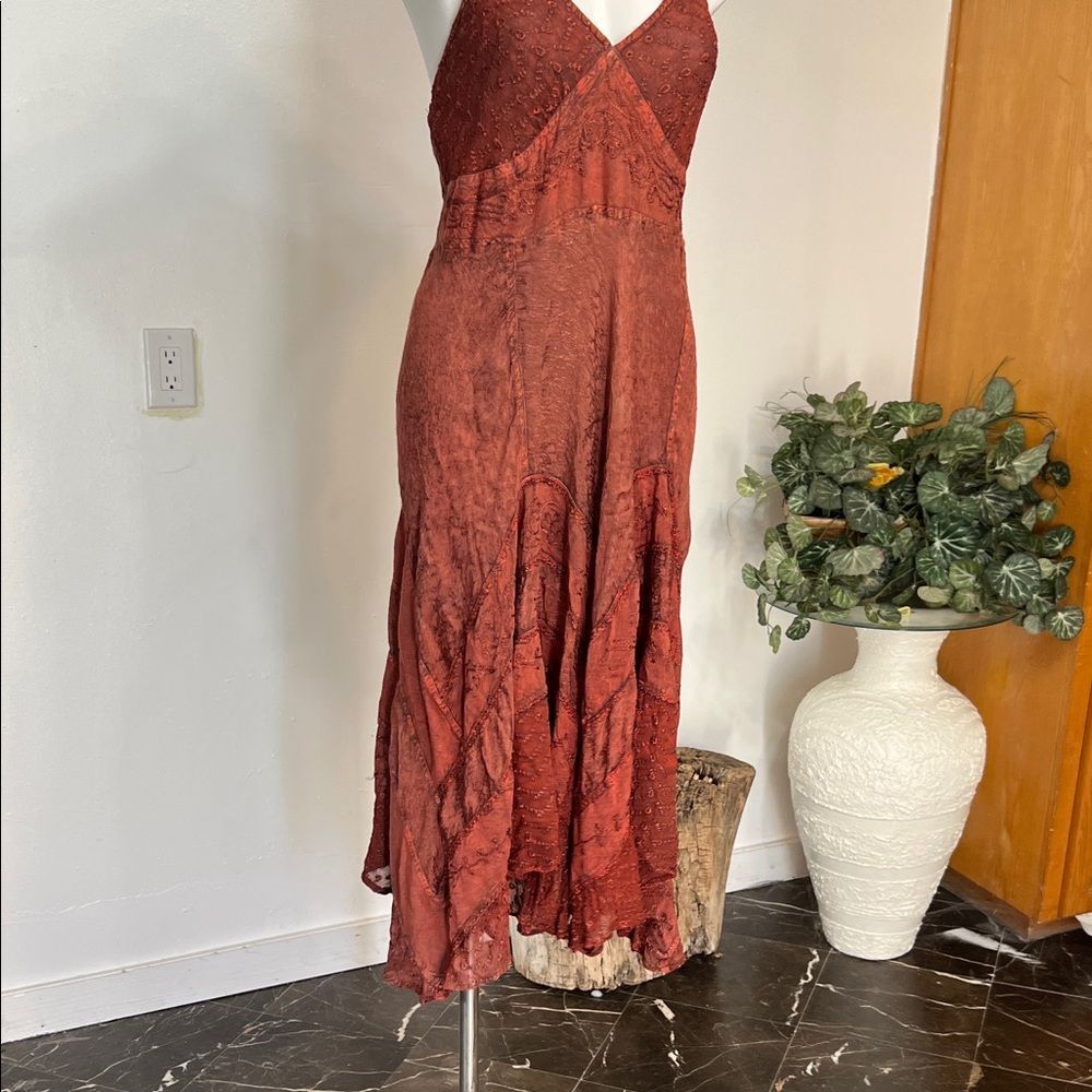 Chic Backless Halter Dress in Rust - Picture 8 of 13